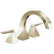 T2746-PN-PR Trillian Delta Trillian Two-Handle Roman Tub Trim, Lumicoat Polished Nickel