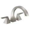 T2746-SS-PR Trillian Delta Trillian Two-Handle Roman Tub Trim, Lumicoat Stainless