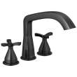 T27766-BL Stryke Delta Stryke Three Hole Roman Tub Trim, Matte Black
