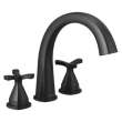 T27776-BL Stryke Delta Stryke Three Hole Roman Tub Trim, Matte Black