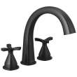 T27776-BL Stryke Delta Stryke Three Hole Roman Tub Trim, Matte Black