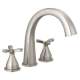 T27776-SS Stryke Delta Stryke Three Hole Roman Tub Trim, Stainless