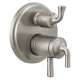 T27833-SS Kayra 2-Handle Monitor 17 Series Valve Trim with 3- or 6- Setting Diverter, Stainless