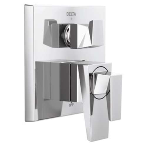 T27843-PR Trillian Two-Handle Monitor 17 Series Valve Trim with 3-Setting Diverter, Lumicoat Chrome