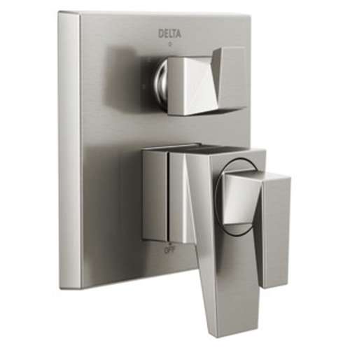 T27843-SS-PR Trillian Two-Handle Monitor 17 Series Valve Trim with 3-Setting Diverter, Lumicoat Stainless