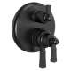 T27856-BL Dorval Traditional 2-Handle Monitor 17 Series Valve Trim with 3 Setting Diverter, Matte Black