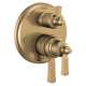 T27856-CZ Dorval Traditional 2-Handle Monitor 17 Series Valve Trim with 3 Setting Diverter, Champagne Bronze