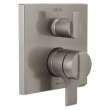 T27867-SS Ara Angular Modern Monitor 17 Series Valve Trim with 3-Setting Integrated Diverter, Stainless