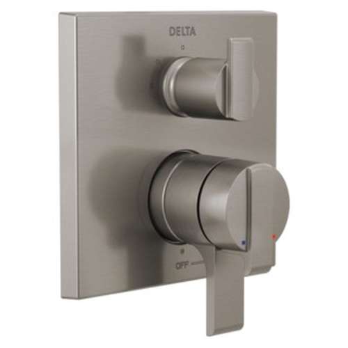 T27867-SS Ara Angular Modern Monitor 17 Series Valve Trim with 3-Setting Integrated Diverter, Stainless