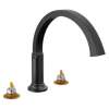 T2788-BLLHP Tetra Delta Tetra Roman Tub Trim, Matte Black