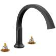 T2788-BLLHP Tetra Delta Tetra Roman Tub Trim, Matte Black