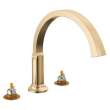 T2788-CZ-PR-LHP Tetra Delta Tetra Roman Tub Trim, Lumicoat Champagne Bronze