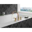 T2788-CZ-PR-LHP Tetra Delta Tetra Roman Tub Trim, Lumicoat Champagne Bronze