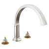 T2788-SS-PR-LHP Tetra Delta Tetra Roman Tub Trim, Lumicoat Stainless