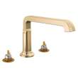 T2789-CZ-PR-LHP Tetra Delta Tetra Roman Tub Trim, Lumicoat Champagne Bronze