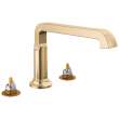 T2789-CZ-PR-LHP Tetra Delta Tetra Roman Tub Trim, Lumicoat Champagne Bronze
