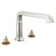T2789-SS-PR-LHP Tetra Delta Tetra Roman Tub Trim, Lumicoat Stainless