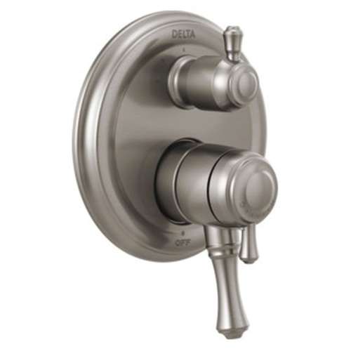 T27897-SS Cassidy Traditional 2-Handle Monitor 17 Series Valve Trim with 3-Setting Integrated Diverter, Stainless