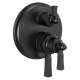 T27956-BL Dorval Traditional 2-Handle Monitor 17 Series Valve Trim with 6 Setting Diverter, Matte Black