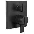 T27967-BL Ara Angular Modern Monitor 17 Series Valve Trim with 6-Setting Integrated Diverter, Matte Black