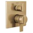 T27967-CZ Ara Angular Modern Monitor 17 Series Valve Trim with 6-Setting Integrated Diverter, Champagne Bronze