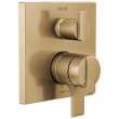 T27967-CZ Ara Angular Modern Monitor 17 Series Valve Trim with 6-Setting Integrated Diverter, Champagne Bronze