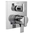 T27967 Ara Angular Modern Monitor 17 Series Valve Trim with 6-Setting Integrated Diverter, Chrome