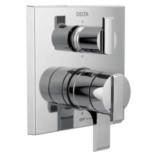 T27967 Ara Angular Modern Monitor 17 Series Valve Trim with 6-Setting Integrated Diverter, Chrome