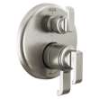 T27989-SS-PR Tetra 17 Series Integrated Diverter Trim with 6-Setting, Lumicoat Stainless