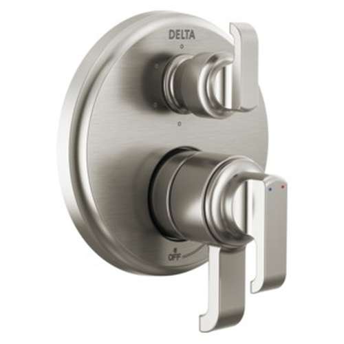 T27989-SS-PR Tetra 17 Series Integrated Diverter Trim with 6-Setting, Lumicoat Stainless