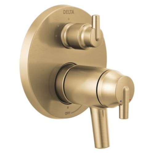 T27T859-CZ Trinsic Contemporary TempAssure 17T Series Valve Trim with 3-Setting Integrated Diverter, Champagne Bronze