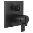 T27T867-BL Ara Angular Modern TempAssure 17T Series Valve Trim with 3-Setting Integrated Diverter, Matte Black