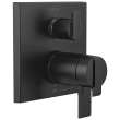 T27T867-BL Ara Angular Modern TempAssure 17T Series Valve Trim with 3-Setting Integrated Diverter, Matte Black