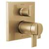 T27T867-CZ Ara Angular Modern TempAssure 17T Series Valve Trim with 3-Setting Integrated Diverter, Champagne Bronze