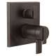 T27T867-RB Ara Angular Modern TempAssure 17T Series Valve Trim with 3-Setting Integrated Diverter, Venetian Bronze