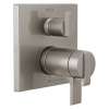 T27T867-SS Ara Angular Modern TempAssure 17T Series Valve Trim with 3-Setting Integrated Diverter, Stainless