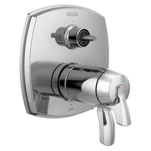 T27T876-LHP Stryke 17 Thermostatic Integrated Diverter Trim with Three Function Diverter Less Diverter Handle, Chrome