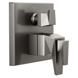 T27T943-KS-PR Trillian Two-Handle Monitor 17T Series Valve Trim with 6-Setting Diverter