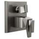 T27T943-KS-PR Trillian Two-Handle Monitor 17T Series Valve Trim with 6-Setting Diverter, Lumicoat Black Stainless