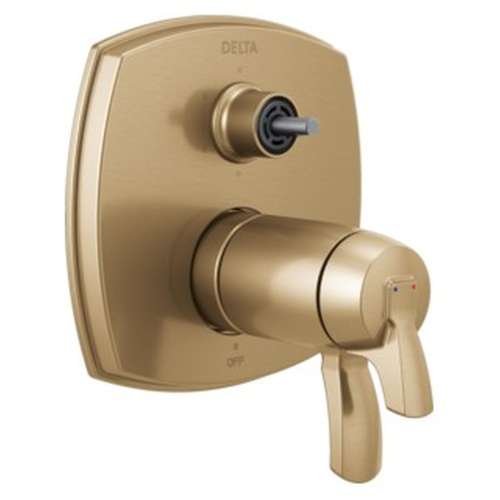 T27T976-CZLHP Stryke 17 Thermostatic Integrated Diverter Trim with Six Function Diverter Less Diverter Handle, Champagne Bronze