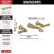 T3556LF-CZWL Dorval Two Handle Wall Mount Bathroom Faucet Trim Only, Champagne Bronze