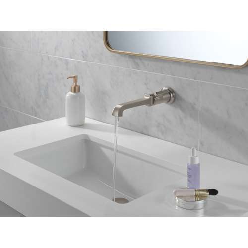 T3589LF-SS-PR-WL Tetra Single Handle Wall Mount Bathroom Faucet Trim, Lumicoat Stainless