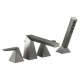 T4743-KS-PR Trillian Delta Trillian Two-Handle Roman Tub Trim with Hand Shower, Lumicoat Black Stainless