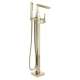 T4743-PN-PR-FL Trillian Delta Trillian Single Handle Floor Mount Tub Filler Trim, Lumicoat Polished Nickel