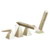 T4743-PN-PR Trillian Delta Trillian Two-Handle Roman Tub Trim with Hand Shower, Lumicoat Polished Nickel
