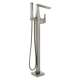 T4743-SS-PR-FL Trillian Delta Trillian Single Handle Floor Mount Tub Filler Trim, Lumicoat Stainless