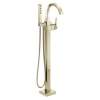 T4746-PN-PR-FL Trillian Delta Trillian Single Handle Floor Mount Tub Filler Trim, Lumicoat Polished Nickel