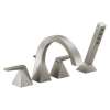 T4746-SS-PR Trillian Delta Trillian Two-Handle Roman Tub Trim with Hand Shower, Lumicoat Stainless
