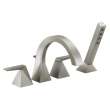 T4746-SS-PR Trillian Delta Trillian Two-Handle Roman Tub Trim with Hand Shower, Lumicoat Stainless