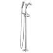 T4756-LHP-FL Dorval Delta Dorval Single Handle Floor Mount Tub Filler Trim-Less Handle